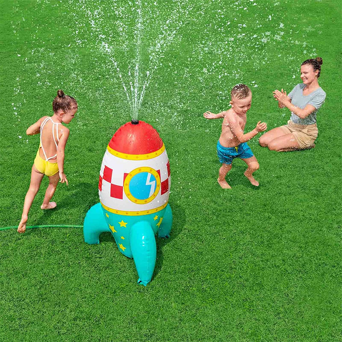 Bestway Aufblasbarer Weltraum-Sprinkler 64x61x102 cm +2 Jahre Garten 52572 - Thumbnail 4