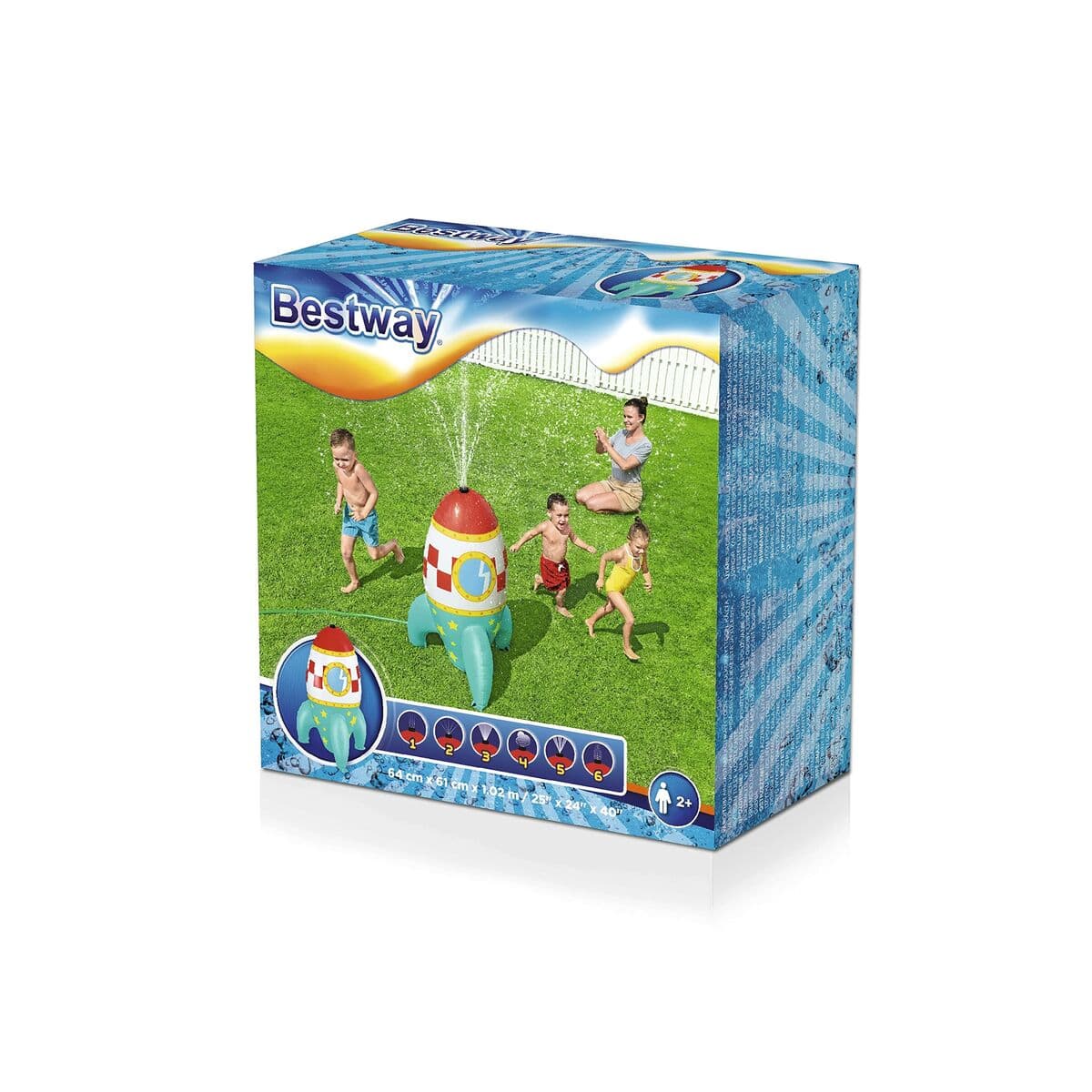 Bestway Aufblasbarer Weltraum-Sprinkler 64x61x102 cm +2 Jahre Garten 52572 - Thumbnail 6