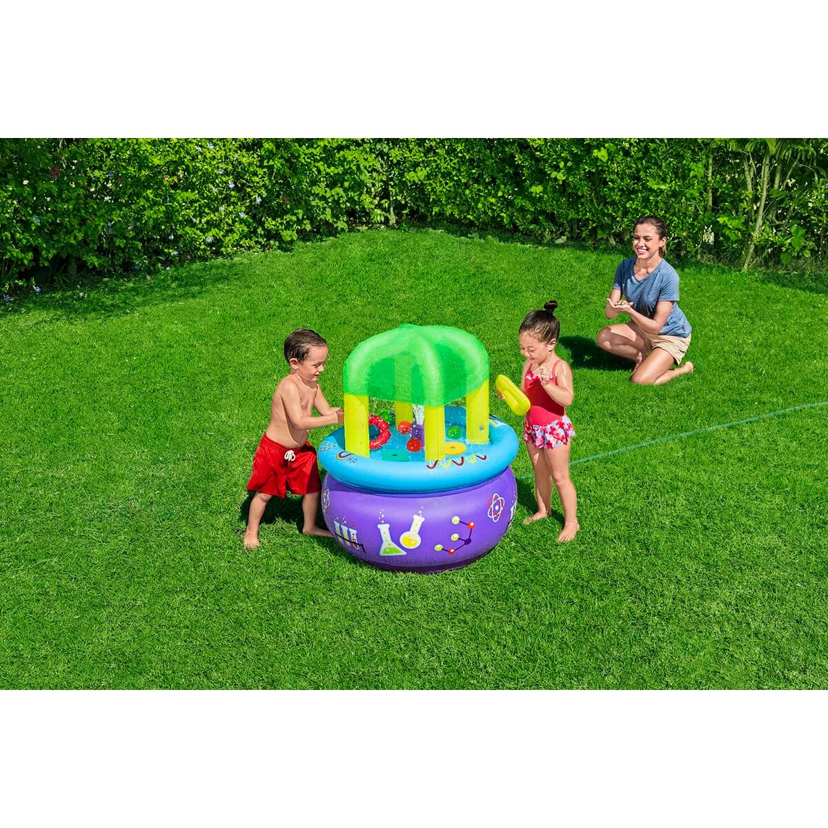 Bestway Lernspiel-Tisch aufblasbar 76x76x88 cm +18 Monate Innen- und Garten 52573 - Thumbnail 6