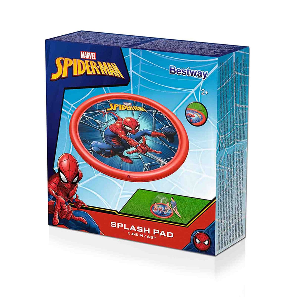 Bestway Aufblasbares Pool mit Spiderman Sprinkler D165 cm +2 Jahre Garten 98792 - Thumbnail 2