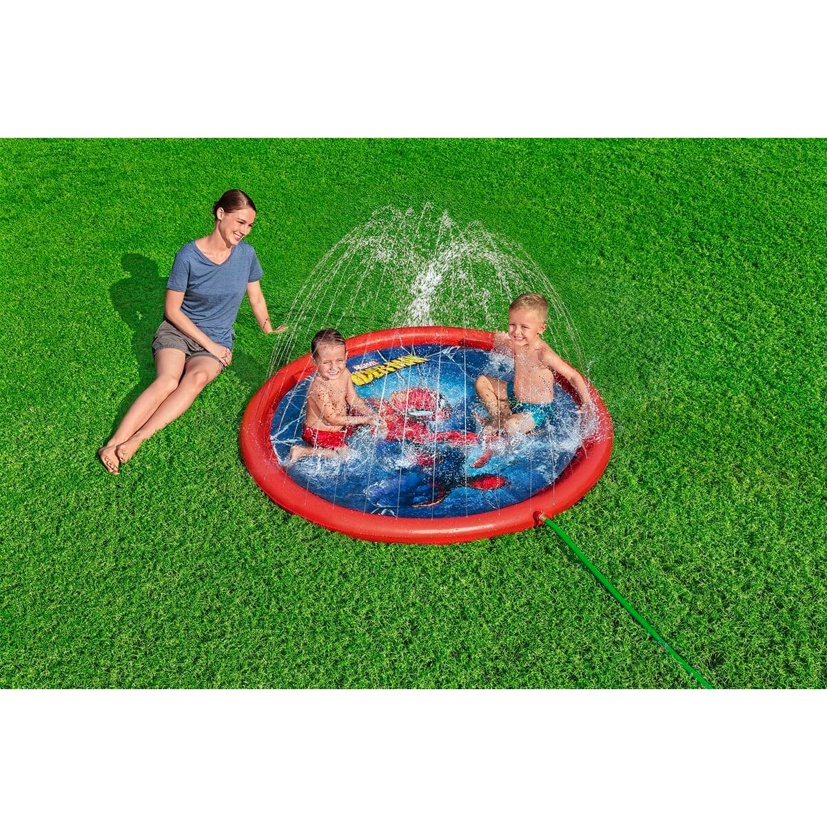 Bestway Aufblasbares Pool mit Spiderman Sprinkler D165 cm +2 Jahre Garten 98792 - Thumbnail 7