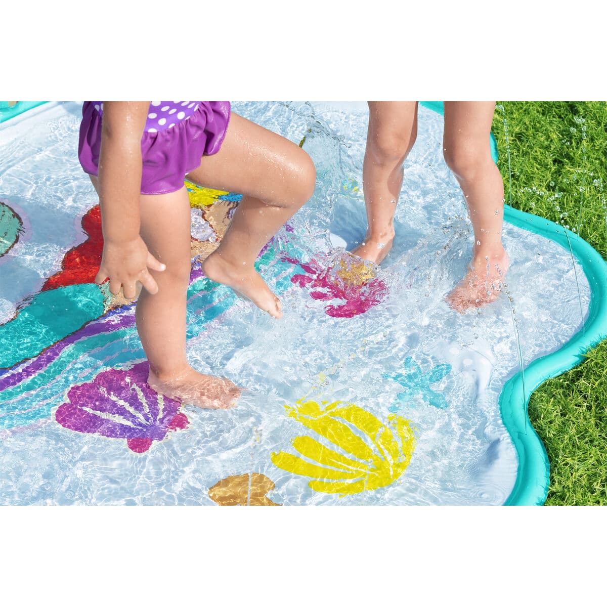 Bestway Sprinklerpool Meerjungfrau 163x145 cm +2 Jahre Garten 09107 - Thumbnail 3