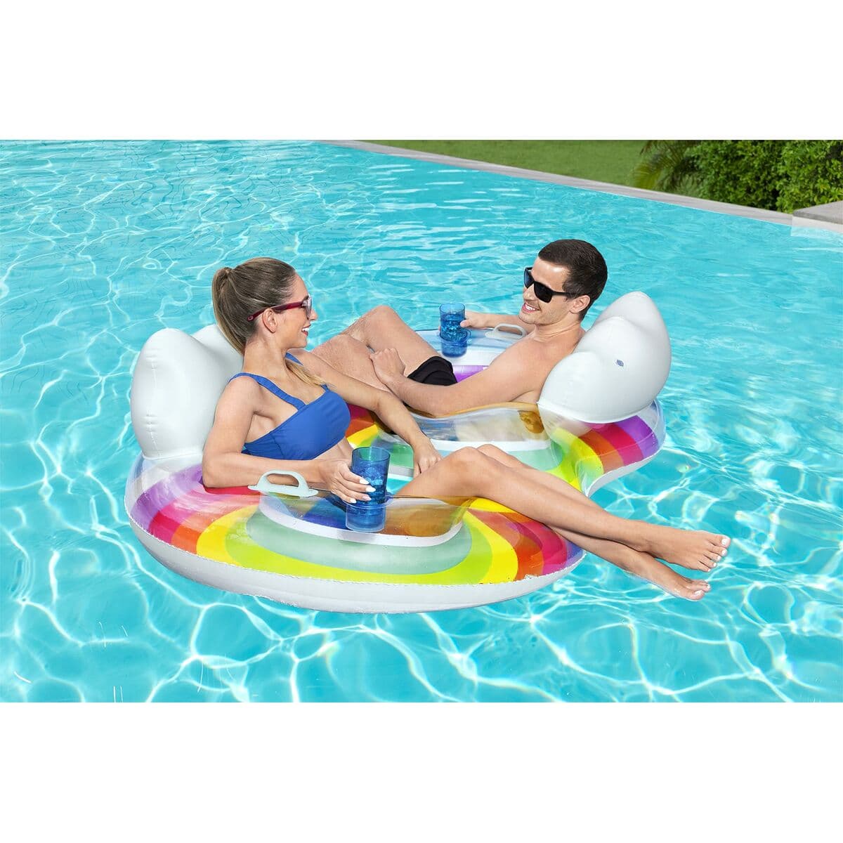 Bestway Aufblasbares Rad mit Griffen und Rückenlehne 186x116 cm Strand und Pool 43648 - Thumbnail 7