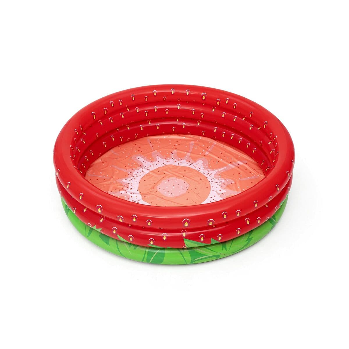Bestway Aufblasbares Kinderbecken 3 Ringe Erdbeere 168x38 cm +2 Jahre Garten 51145 - Thumbnail 4