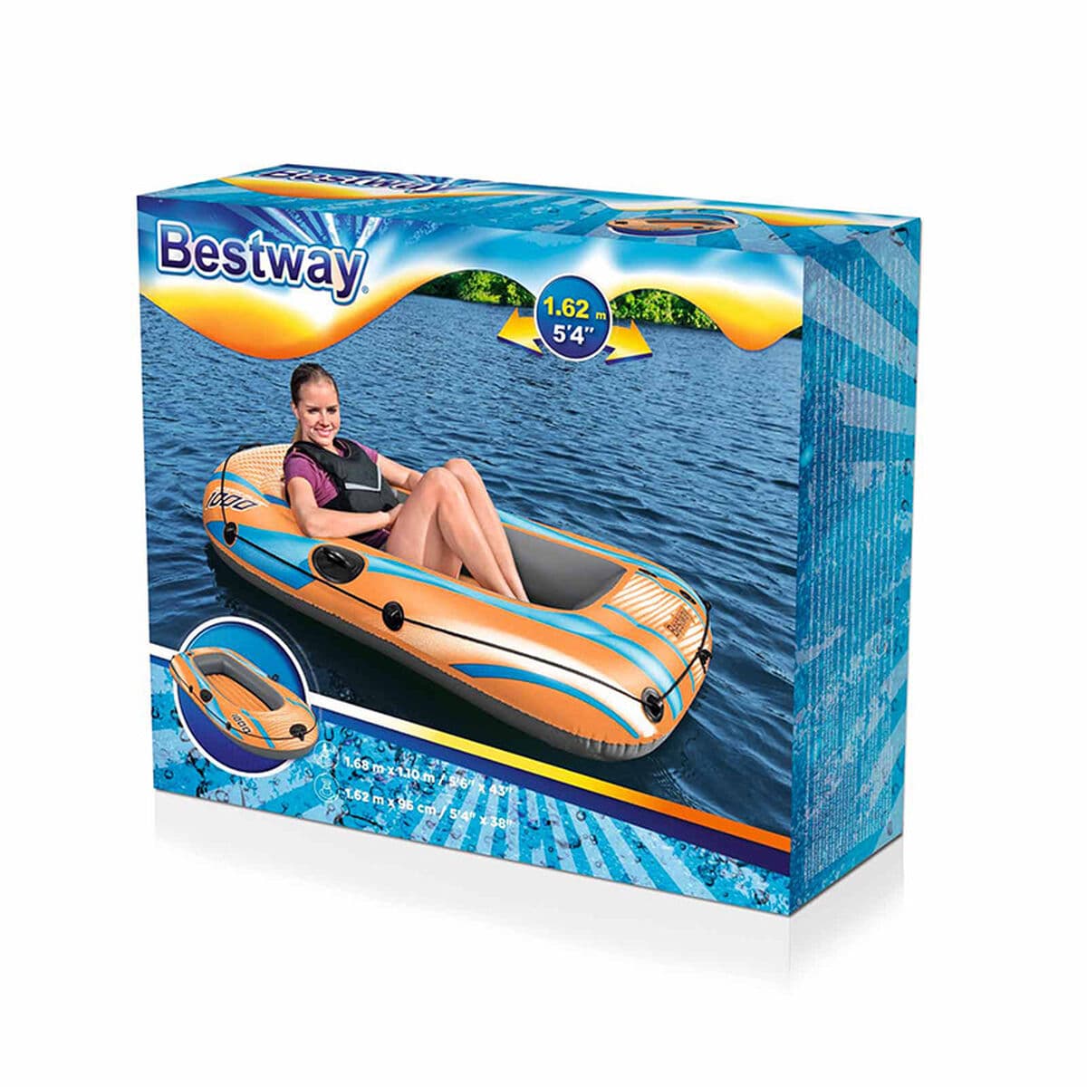 Bestway Barca Kondor Elite 1000 162x96x29 cm Freizeit 61135 - Thumbnail 2