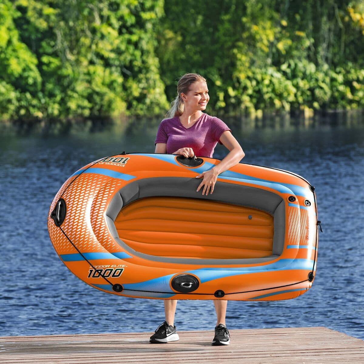 Bestway Barca Kondor Elite 1000 162x96x29 cm Freizeit 61135 - Thumbnail 7