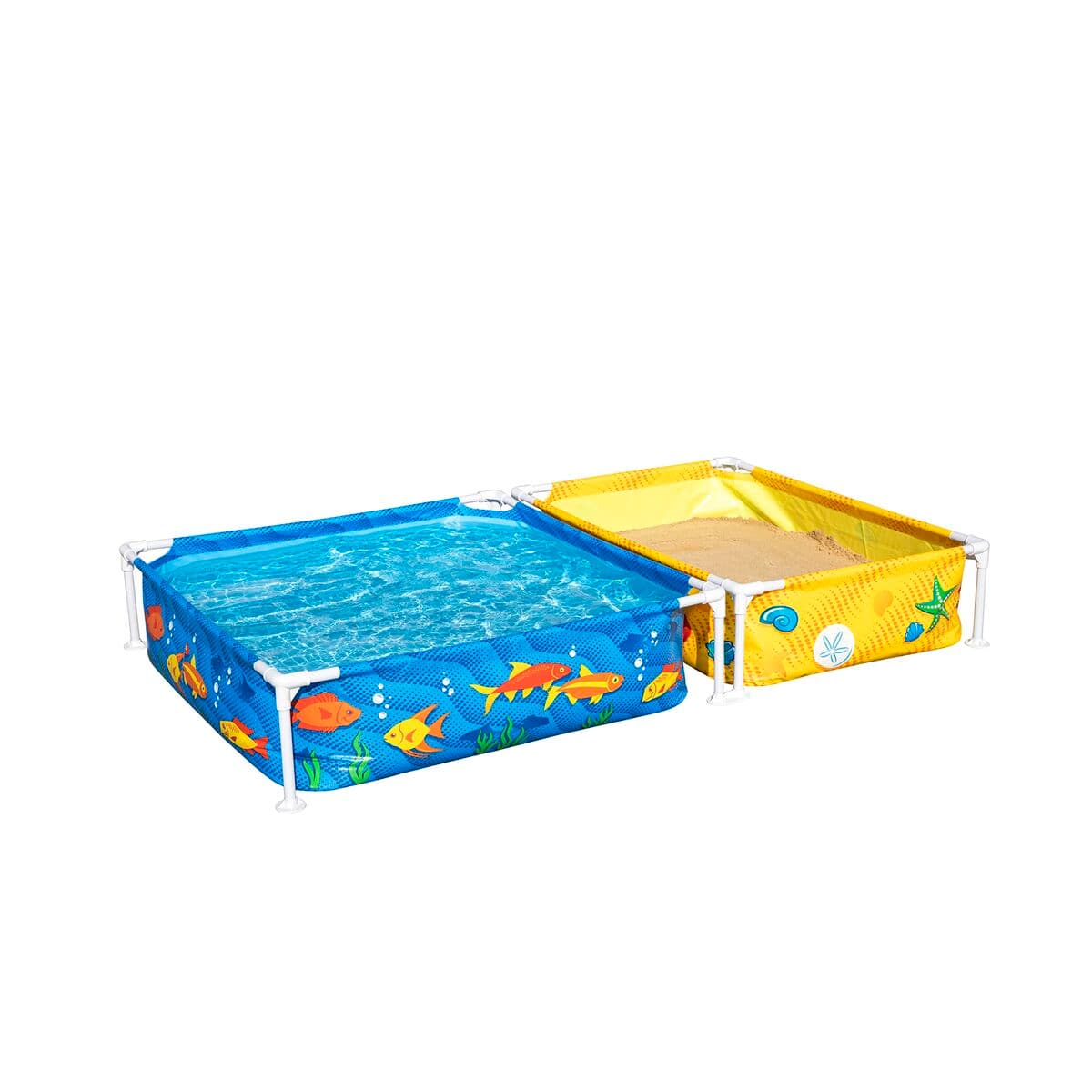 Bestway Kinder-Hartplastikpool mit Sandkasten 213x122x30,5 cm +2 Jahre Garten 00561 - Thumbnail 6