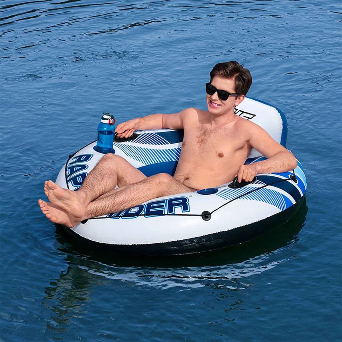 Bestway Aufblasbares Rad mit Griffen Rapid Rider D135 cm Strand und Pool 43116 - Thumbnail 3
