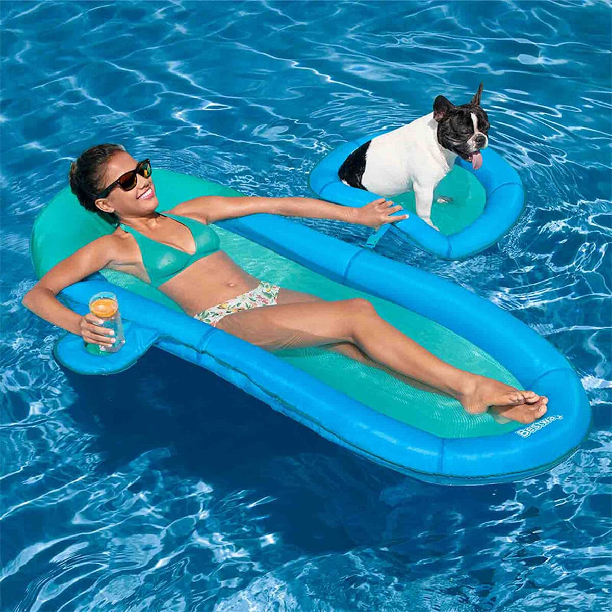 Bestway Deluxe Flex 'n Fold Aufblasbare Matratze 171x94 cm Strand und Pool 43553 - Thumbnail 2