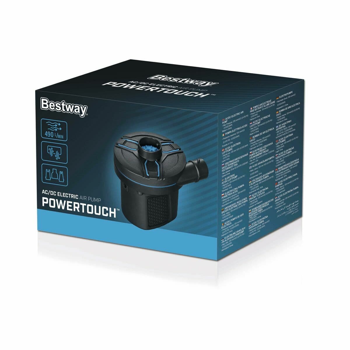 Bestway Elektrischer Luftkompressor Stecker & Zigarettenanzünder 11,3x10,1x10,7 cm 490 L/min - Thumbnail 2