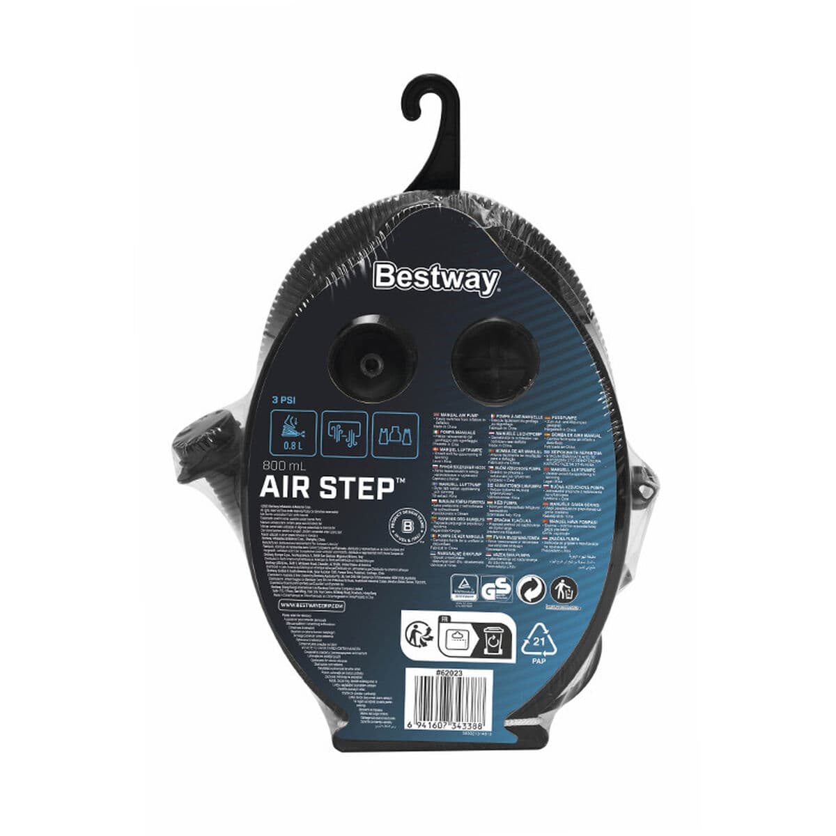 Bestway Fußpumpe 2L 23x15 cm Retractable Aufblasbar und Camping 62023 - Thumbnail 2