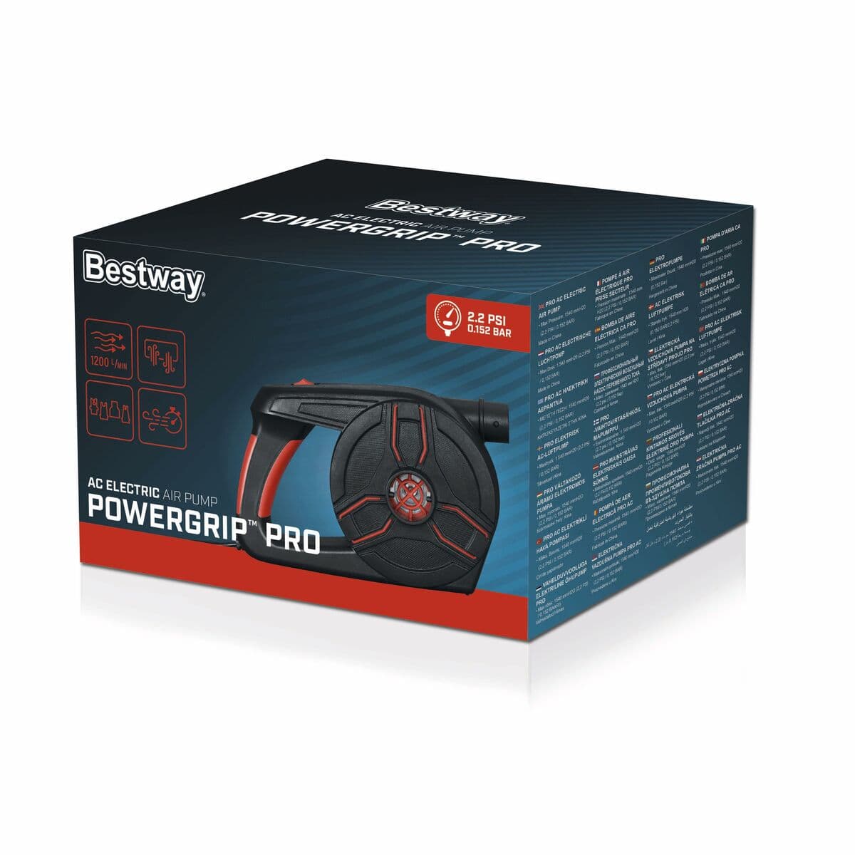 Bestway Elektrische Pumpe Pro 19,8x12,3x12,4 cm 1200 L/min Aufblasbar Camping 62247 - Thumbnail 3