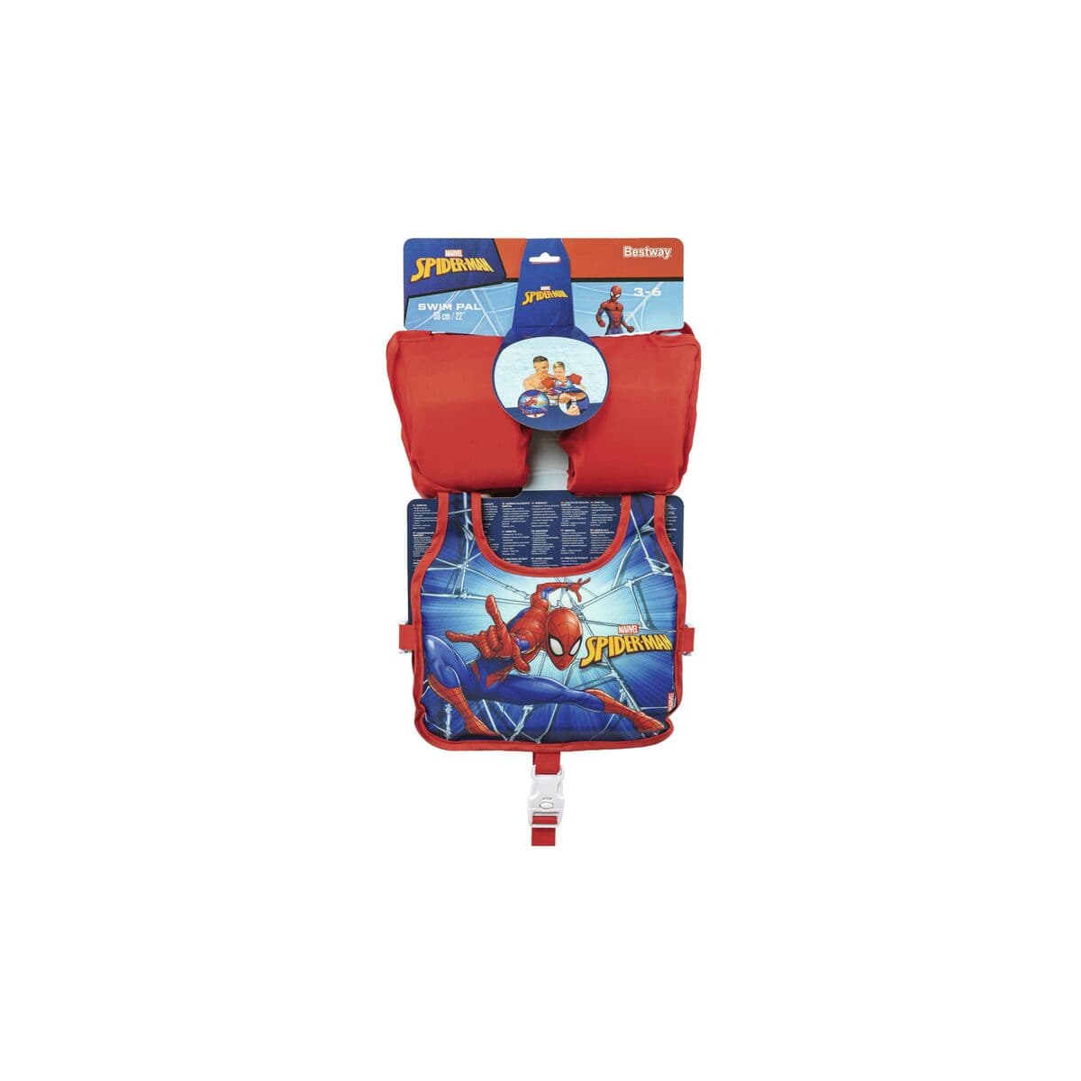Bestway Schwimmweste mit Armreifen Disney Spiderman 56 cm +3-6 Jahre Pool Strand 98795 - Thumbnail 2