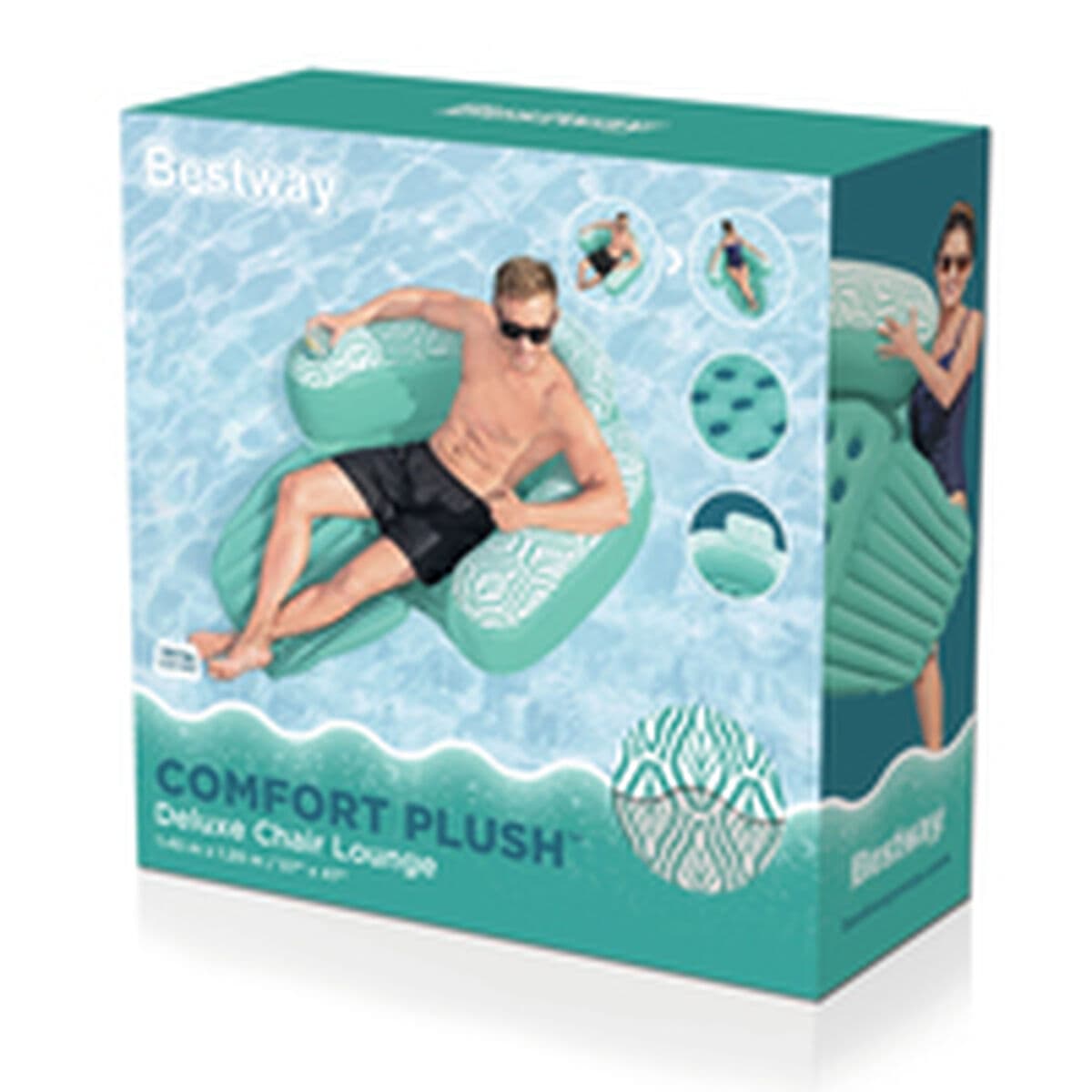 Aufblasbarer Pool-Sessel Bestway Comfort Plush 145 x 120 cm - Thumbnail 8