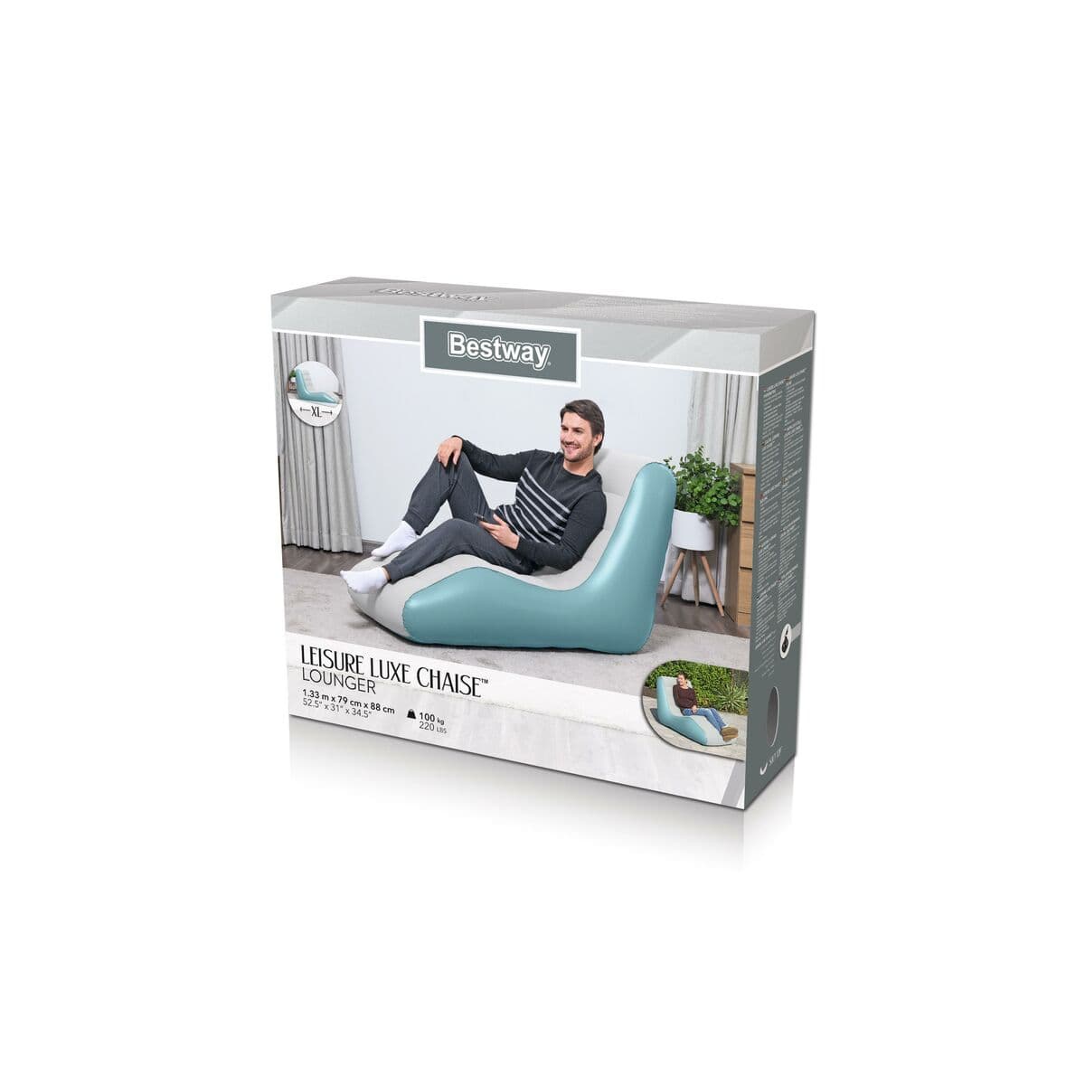 Bestway Sessel Aufblasbar Luxury 133x79x88 cm Innen 75127 - Thumbnail 3