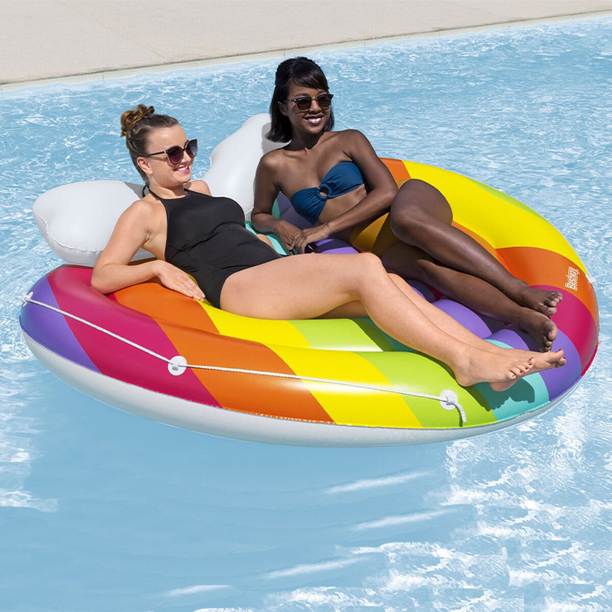 Bestway Aufblasbare Regenbogeninsel 175x163 cm Strand und Pool 43722 - Thumbnail 3