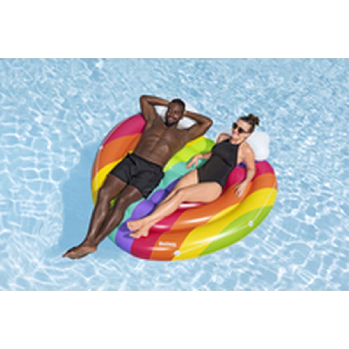 Bestway Aufblasbare Regenbogeninsel 175x163 cm Strand und Pool 43722 - Thumbnail 5