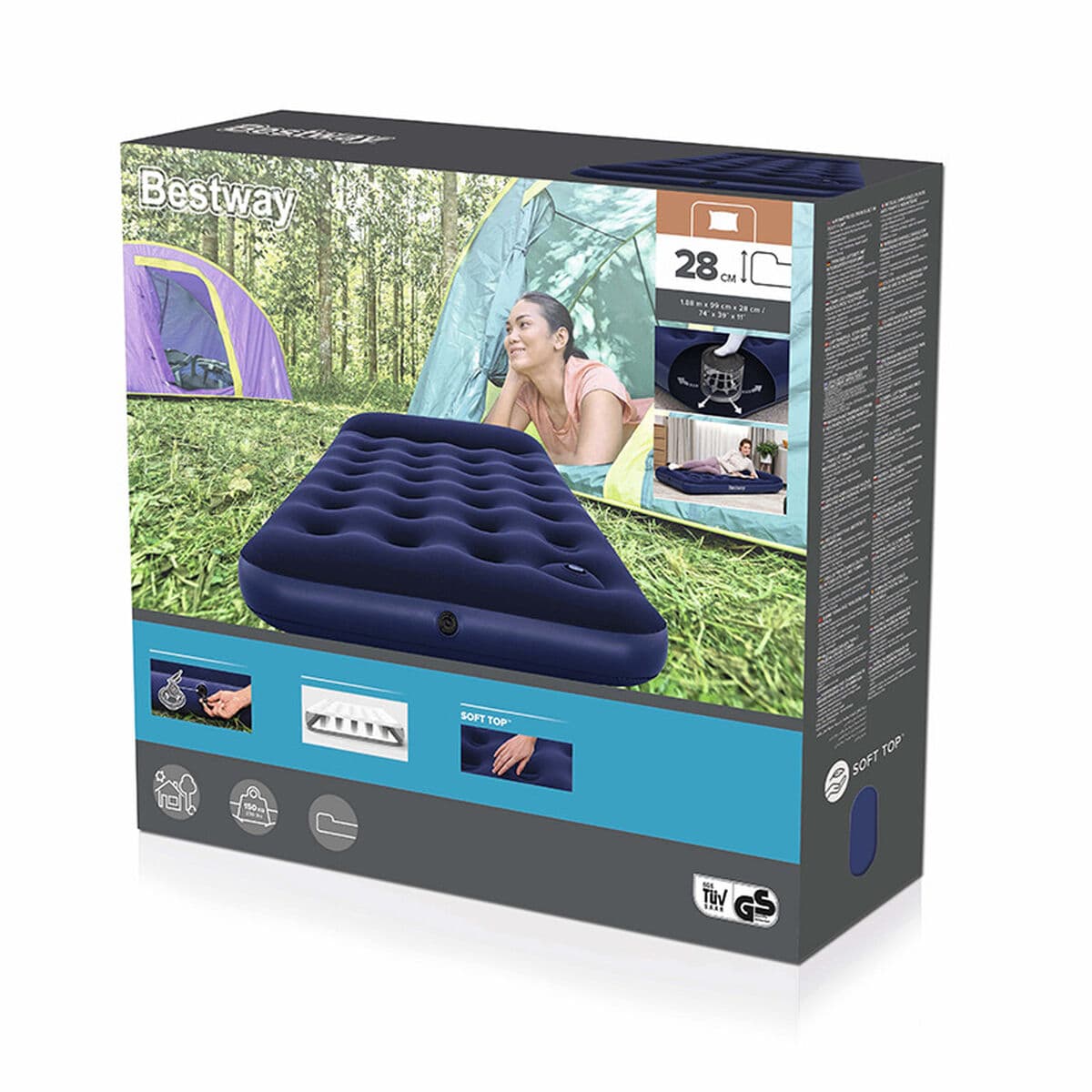 Luftmatratze Bestway 188 x 99 x 28 cm - Thumbnail 2