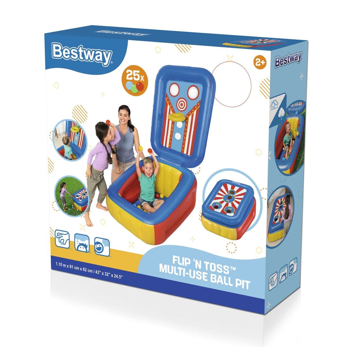 Bestway Kinderpool Aufblasbar 110x81x62 cm +2 Jahre Garten 52635 - Thumbnail 3