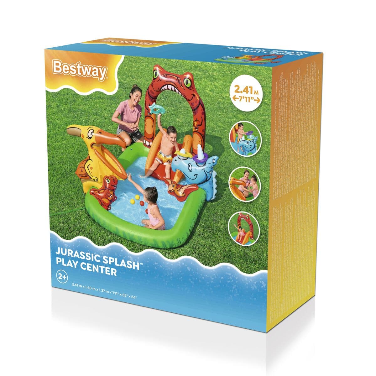 Bestway Aufblasbares Dinosaurier Spielpool 241x140x137 cm +3-6 Jahre Garten 53160 - Thumbnail 3