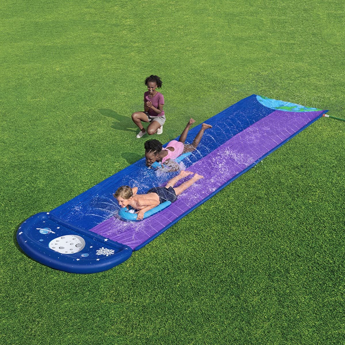 Bestway Rutschbahn mit Doppelsprung Rampe 488x138 cm +3 Jahre Garten 52364 - Thumbnail 3