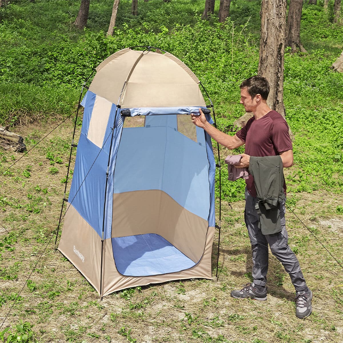 Bestway Zelt Glasfaser Faser 110x110x190 cm Camping 68002 - Thumbnail 3
