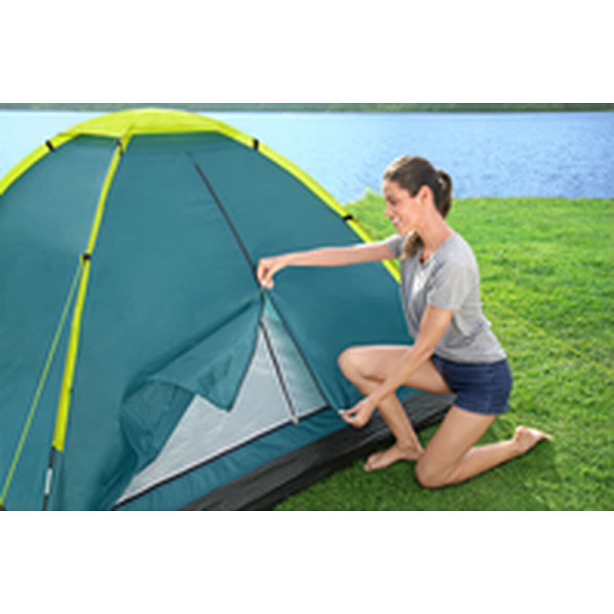 Bestway Zelt Polyester Glasfaser 205x145x100 cm Camping 68084 - Thumbnail 6