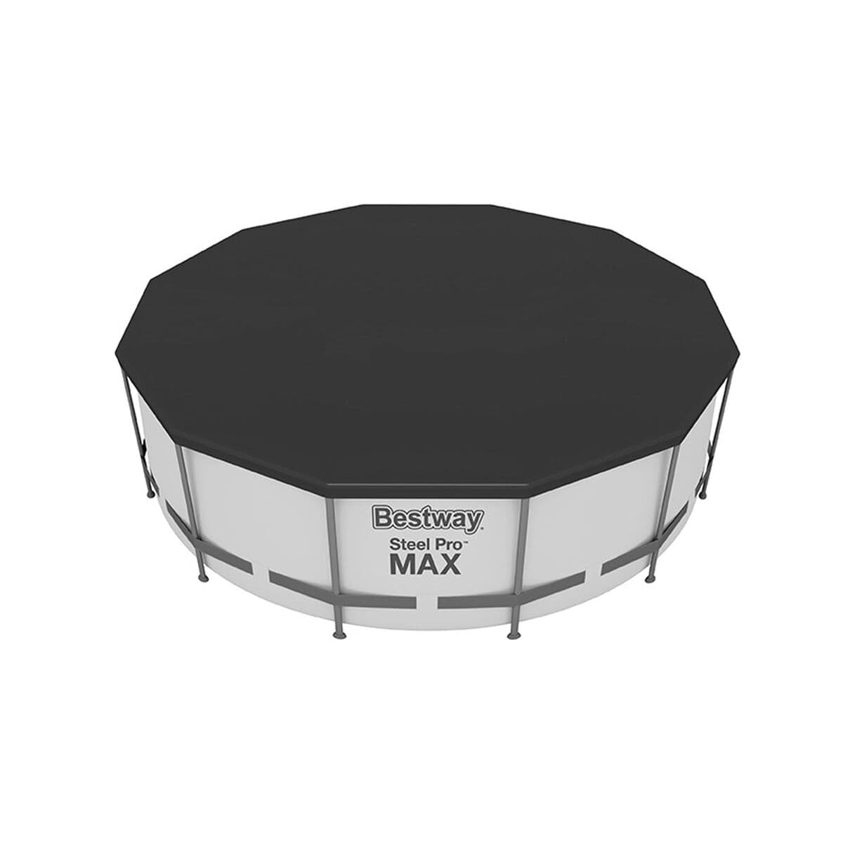 Poolabdeckung Bestway Schwarz Ø 370 cm — Bild 1