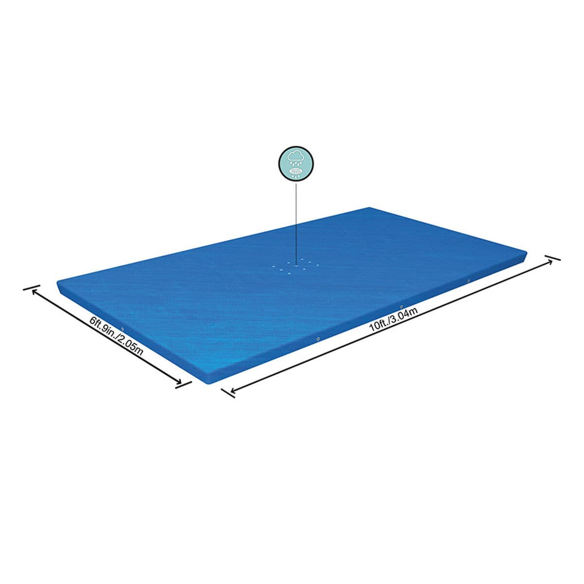 Poolabdeckung Bestway Blau 300 x 201 x 66 cm - Thumbnail 2