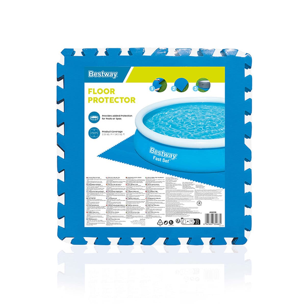 Schutzboden für abbaubare Pools Bestway 50 x 50 cm - Thumbnail 2