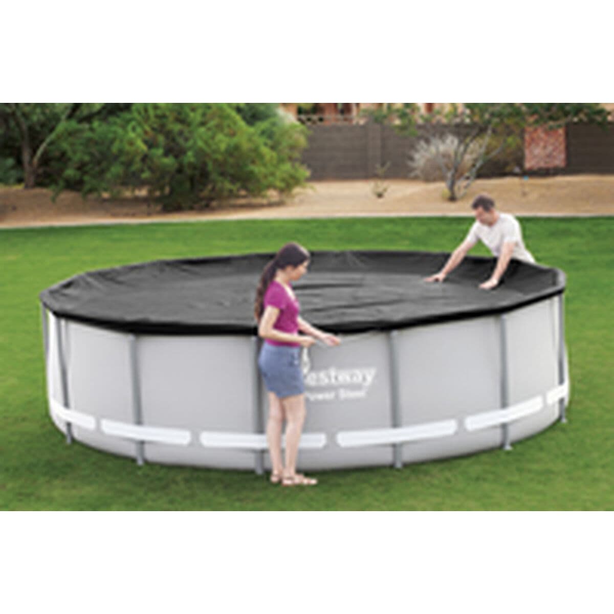 Bestway Abdeckplane Pool PVC D427 cm Garten 58248 - Thumbnail 8