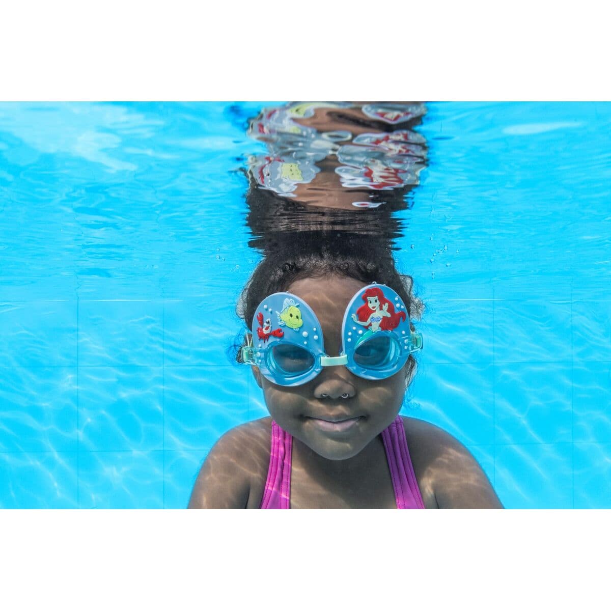 Bestway Kinder Schwimmbrille Silikonband Meerjungfrau +3 Jahre Pool und Strand 09113 - Thumbnail 4