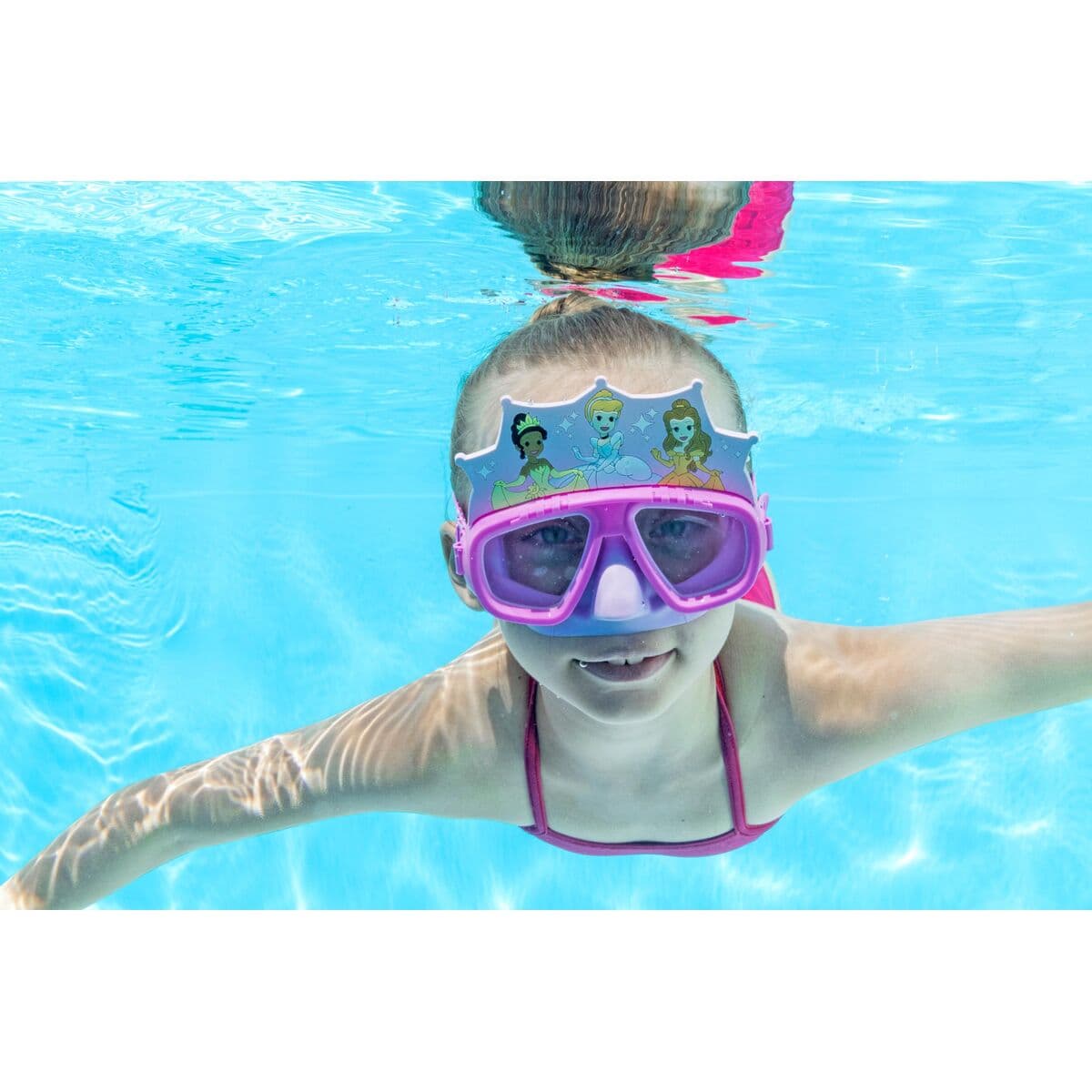 Bestway Kinder Schwimmbrille Silikonband Meerjungfrau +3 Jahre Strand und Pool 09114 - Thumbnail 4