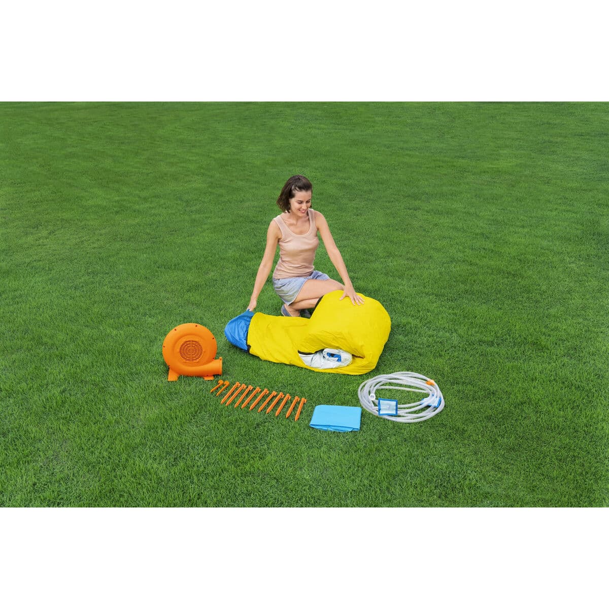 Bestway Aufblasbare Wasserpark 435x286x267cm + 5 Jahre Garten 53478 - Thumbnail 3