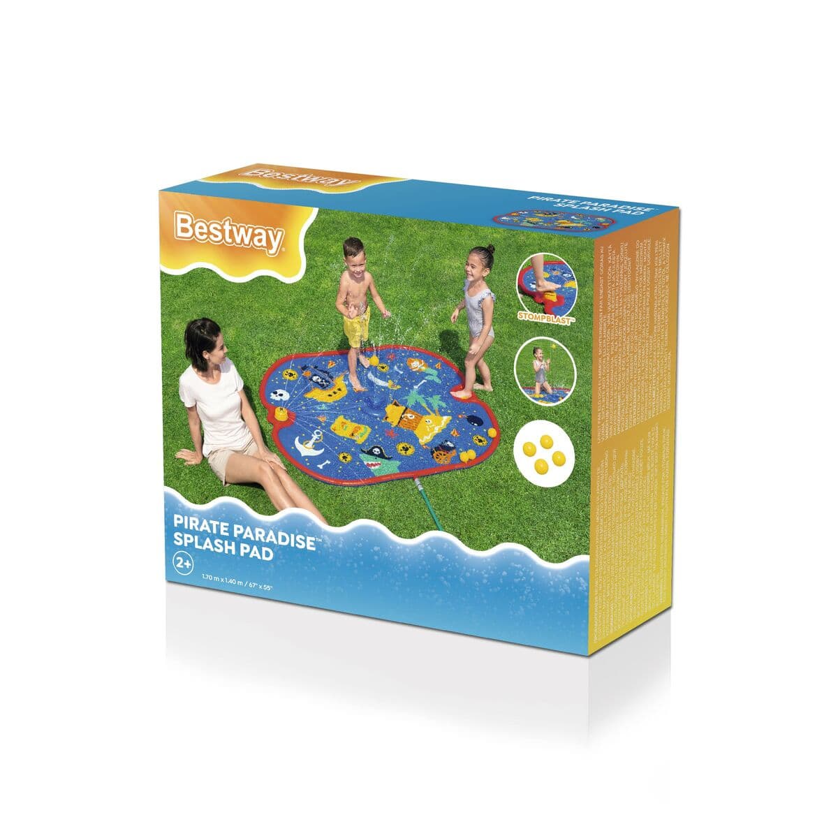 Bestway Aufblasbarer Piratenregner 170x140 cm +2 Jahre Garten 52725 - Thumbnail 3