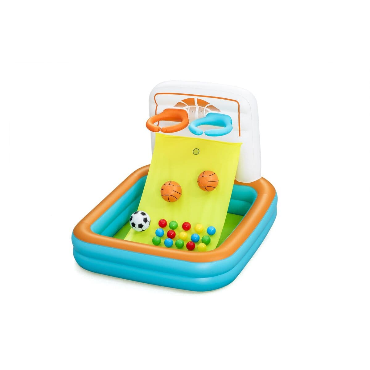 Bestway Aufblasbare Kinderpool mit Körben und Bällen 120x107x84 cm +2 Jahre Garten 52728 - Thumbnail 2