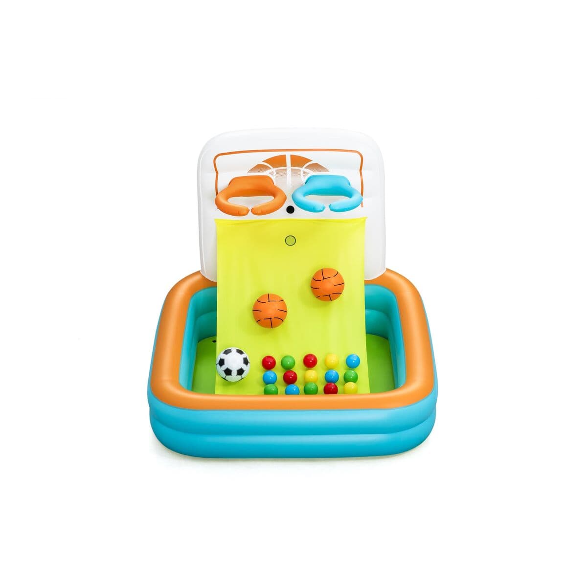 Bestway Aufblasbare Kinderpool mit Körben und Bällen 120x107x84 cm +2 Jahre Garten 52728 - Thumbnail 3