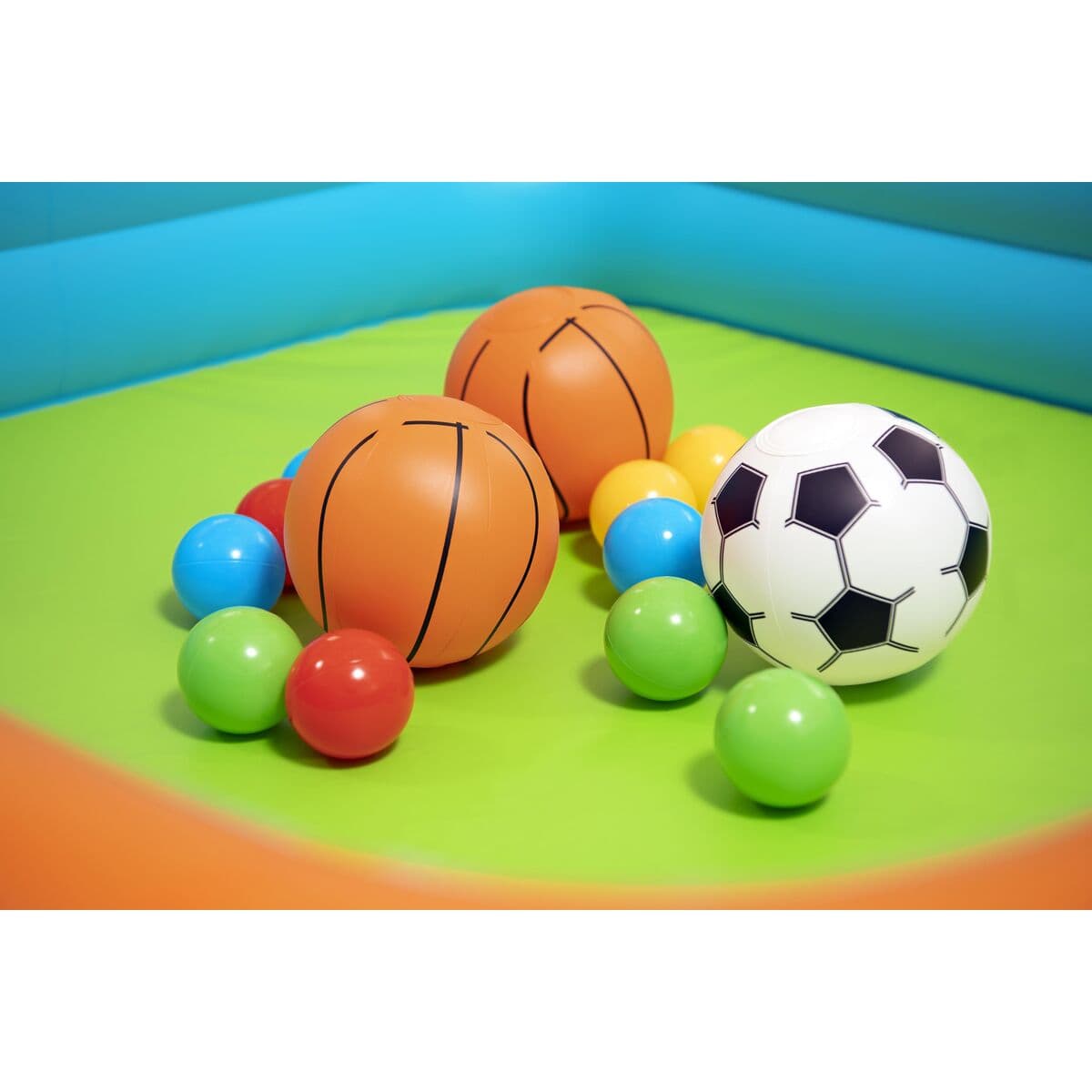 Bestway Aufblasbare Kinderpool mit Körben und Bällen 120x107x84 cm +2 Jahre Garten 52728 - Thumbnail 4