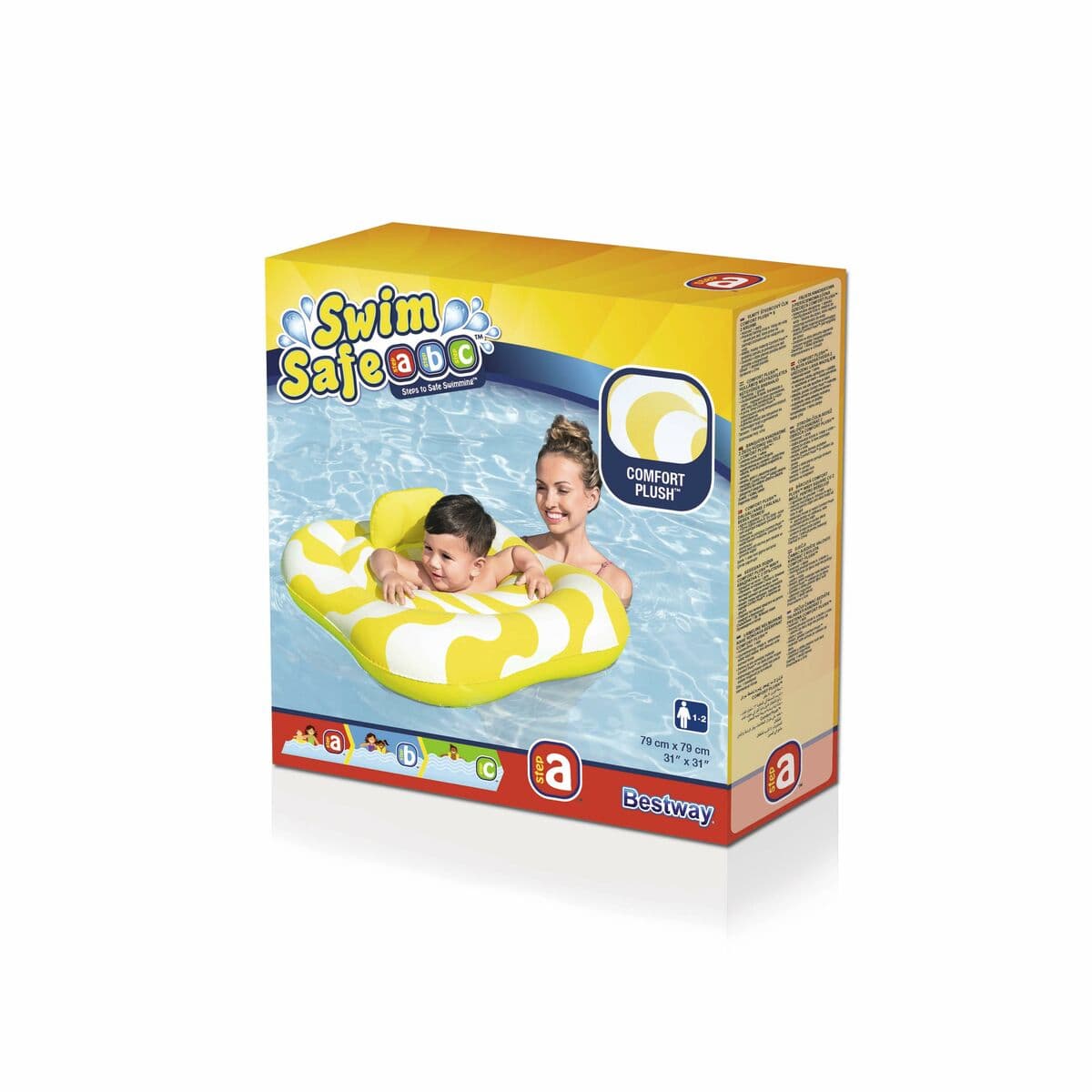 Bestway Aufblasbarer Schwimmring 2 Ringe Baby Sitz 79x79 cm 1-2 Jahre Garten, Pool 32298 - Thumbnail 2