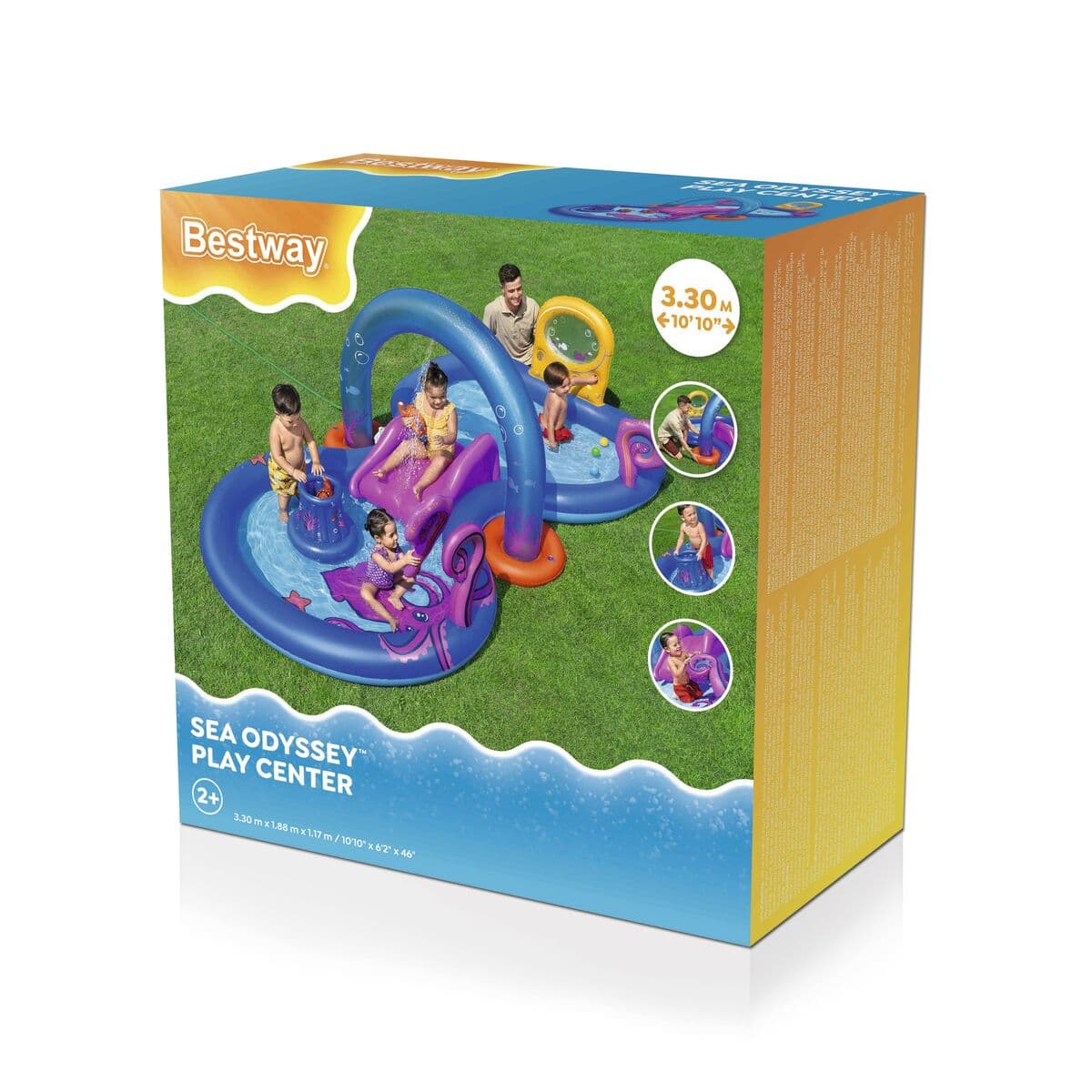 Bestway Aufblasbares Spielpool Abenteuer Meer 330x188x117 cm +2 Jahre Garten 53167 - Thumbnail 3