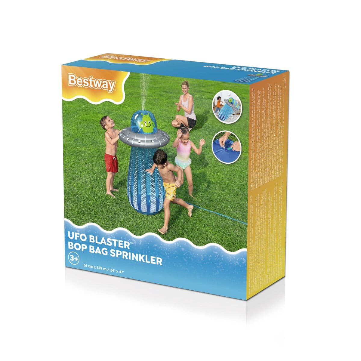 Bestway Sprinkler/Pumpkin Aufblasbar UFO 61x119 cm +3 Jahre Garten 52731 - Thumbnail 3