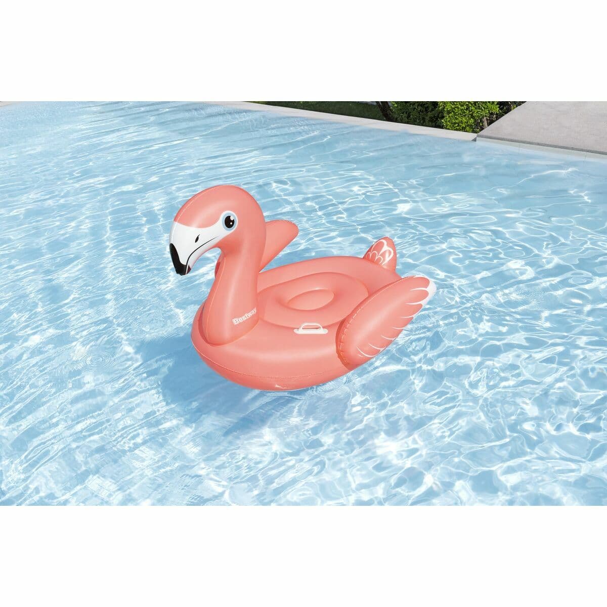 Bestway Aufblasbare Flamingo mit Griffen 138x107 cm +3 Jahre Strand und Pool 41525 - Thumbnail 3