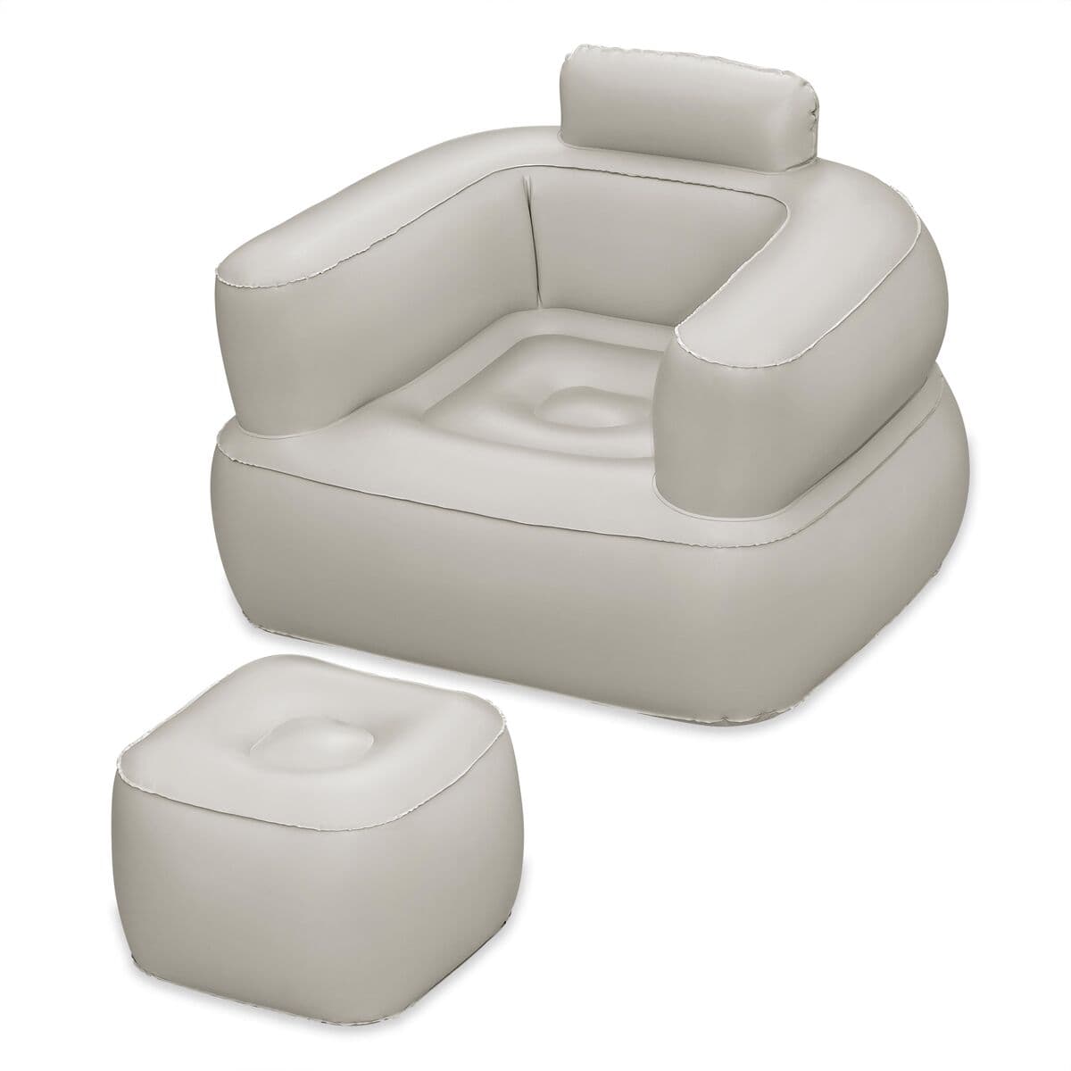 Bestway Sessel Aufblasbar mit Fußstütze Farbwahl 107x99x80/48x48x36 cm Innen 75137 - Thumbnail 2