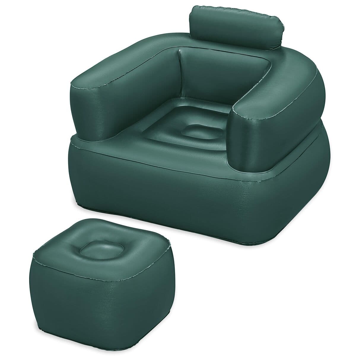 Bestway Sessel Aufblasbar mit Fußstütze Farbwahl 107x99x80/48x48x36 cm Innen 75137 - Thumbnail 3