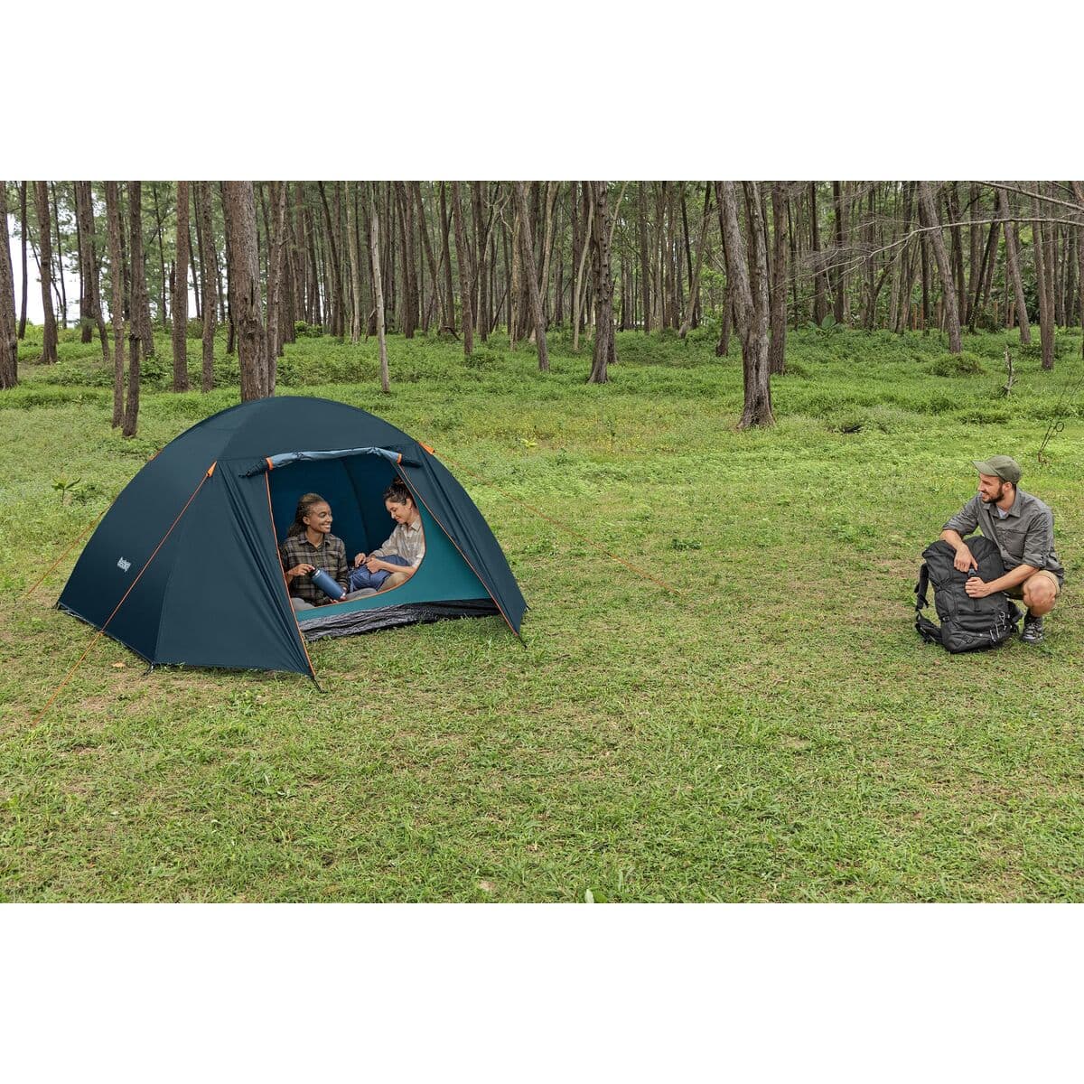 Bestway Zelt Polyester Fiberglas 70/210x240x140 cm Camping 68141 - Thumbnail 4