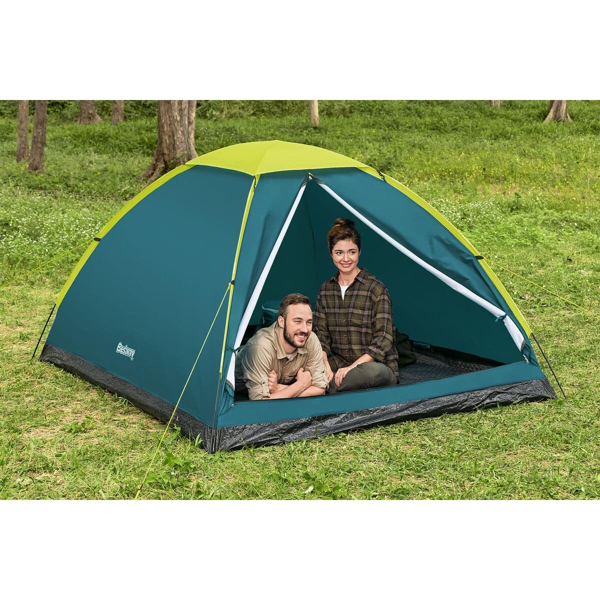 Bestway Zelt Polyester Fiberglas 240x200x135 cm Camping 68143 - Thumbnail 5