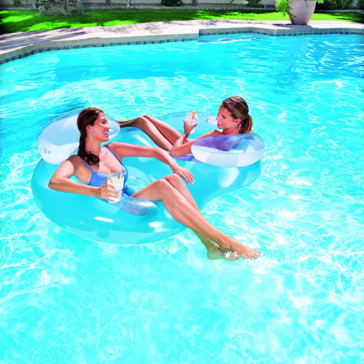 Bestway Doppel-Aufblasrad mit Kissen 188x117 cm Strand und Pool 43009 - Thumbnail 6