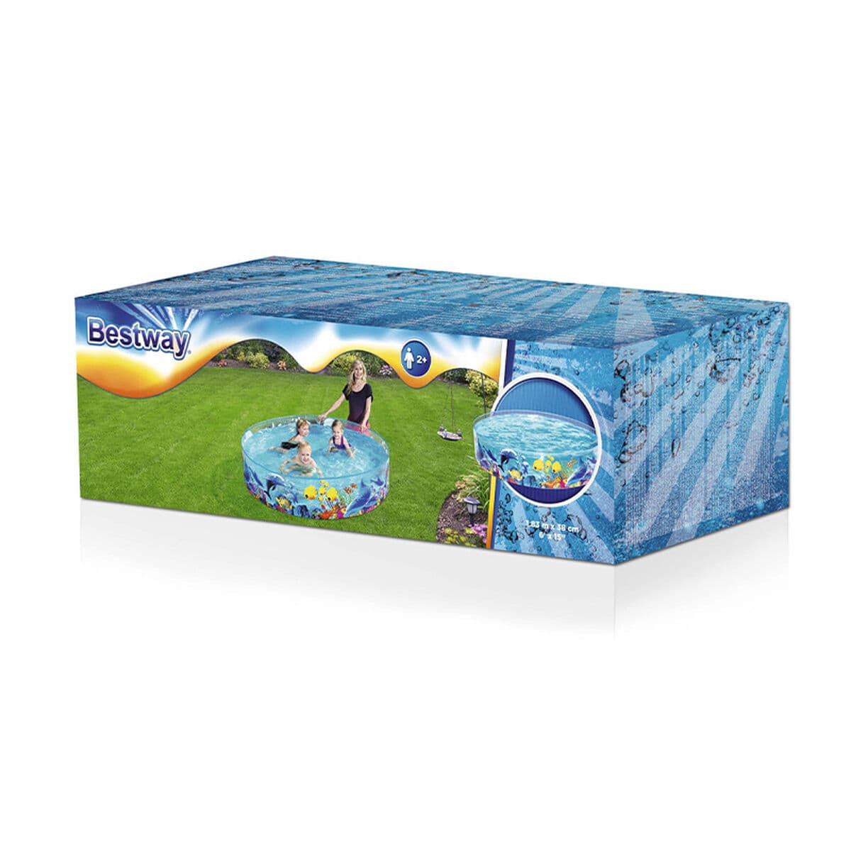 Bestway Starres Kinderbecken PVC Marina 183x38 cm +2 Jahre Garten 55030 - Thumbnail 2