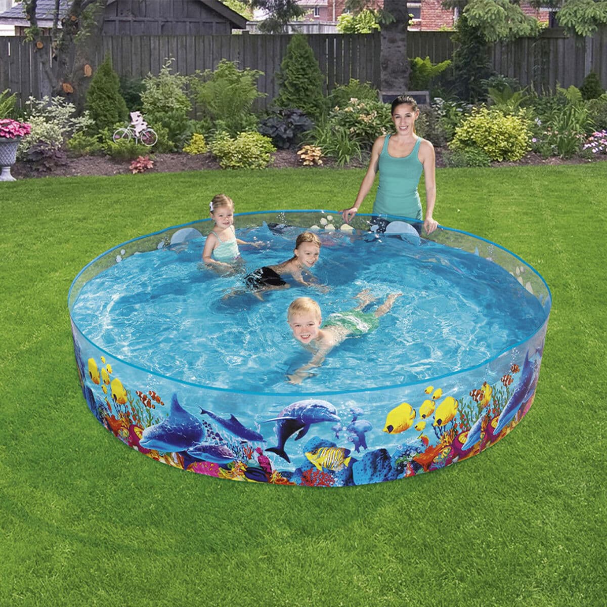Bestway Starre Kinder-PVC-Pool Marina 244x46 cm +3 Jahre Garten 55031 - Thumbnail 3