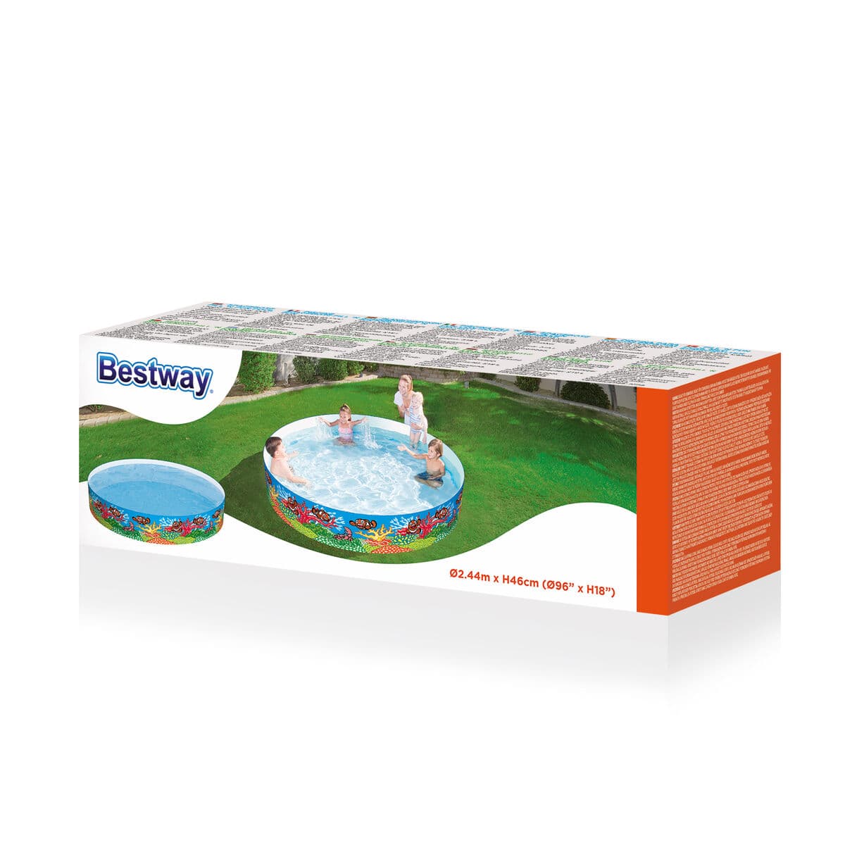 Bestway Starre Kinder-PVC-Pool Marina 244x46 cm +3 Jahre Garten 55031 - Thumbnail 8